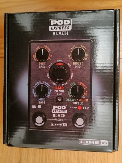 Line 6 pod express black, multi effects pedal boxed as new