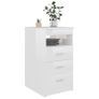 Desk High Gloss White 140x50x76 cm Chipboard Image 9