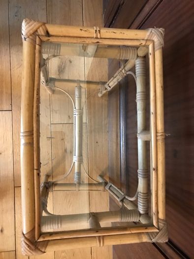 Vintage Rattan Bamboo Table