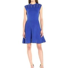 Ted Baker Zaralie Jacquard panel Skater Dress UK 12