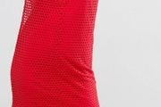 Red fish net dress