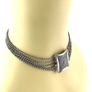 Antique Biedermeier 800 Silver Choker Necklace Image 3