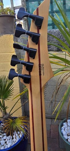 Solar 5 String Bass. Natural Satin Finish