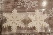 New in box Christmas snowflake candles in box