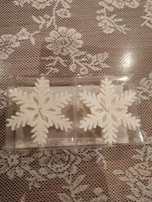New in box Christmas snowflake candles in box