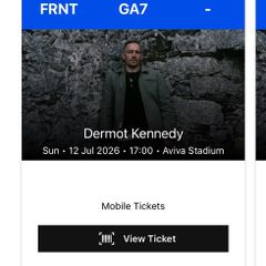 Dermot Kennedy Ticket swap