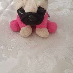 girlie paw pug dog plush