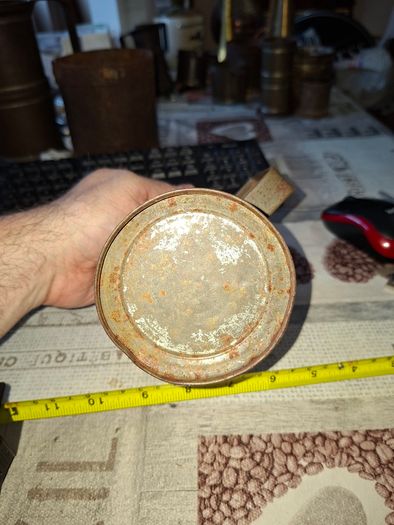 Rare 13 Piece Lot of Antique Chavagnat Tin Measuring Demi-Litre from Paris, France, dating  approximately 1800s.