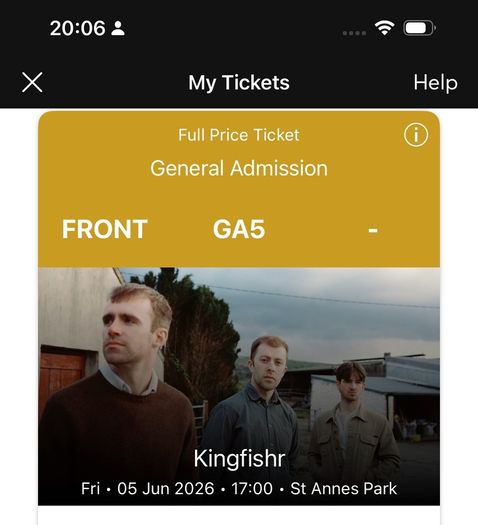 Kingfishr ticket