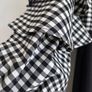 Joseph Ribkoff black and white off shoulders dress Image 4