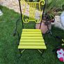 Bistro set Forged Garden Chairs  Cast iron table very heavy furniture patio decking steel home house  cottage benchs gift present new sea shels furniture pots statue  table and chairs seat Image 2