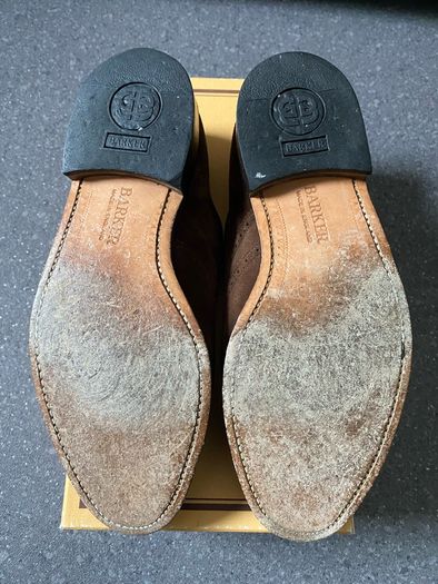 Barker England Albert Collection Castagnia Suede Hampstead Size UK8,5
