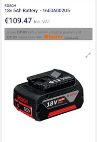 Bosch 18V 5ah Coolpack amp share battery