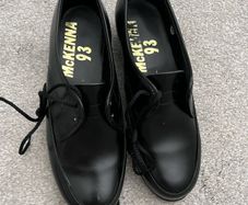 McKenna 93 Women's Black Lace-Up Uniform Duty Shoes Size UK 5.5 Narrow Fit