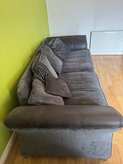 Large Grey 3-Seater Sofa and Matching Armchair, Very Comfortable,  Oranmore