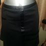 Black mini skirt with leather inserts Yessica C&A size UK16 EUR44 Postage included Image 2