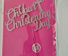 christening day cake topper