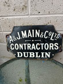 Enamel sign