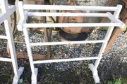 Vintage 19th Century White Painted Mahogany Towel Stand, C1880 (30 each)