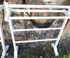 Vintage 19th Century White Painted Mahogany Towel Stand, C1880 (30 each)