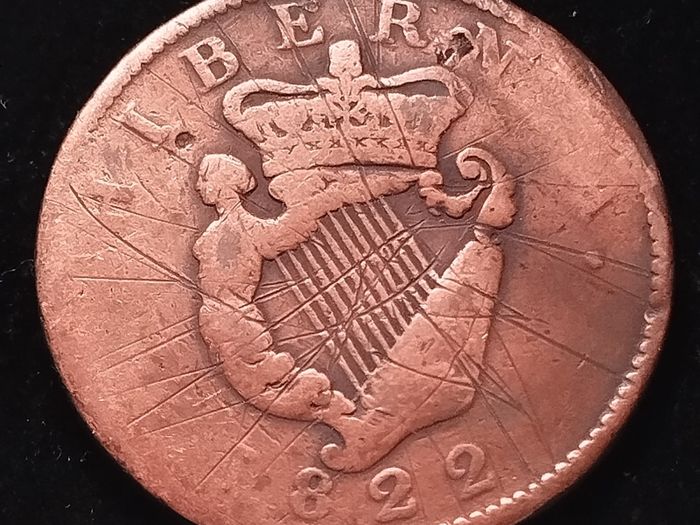 #854 - Ireland - 1822 - Half Penny - George IV