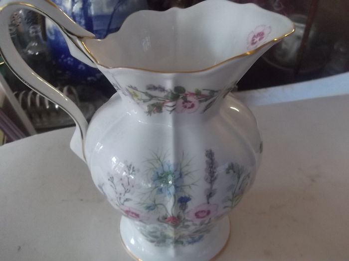 a vintage aynsley water jug wile tudor bone china
