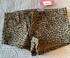 BNWT Edikted Leopard Printed Twill Micro Shorts