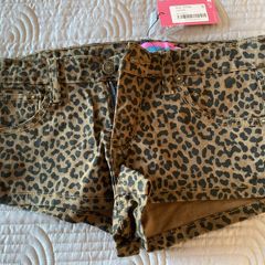 BNWT Edikted Leopard Printed Twill Micro Shorts