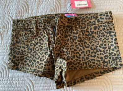 BNWT Edikted Leopard Printed Twill Micro Shorts