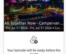 Pending collection - ATN 2026 campervan ticket