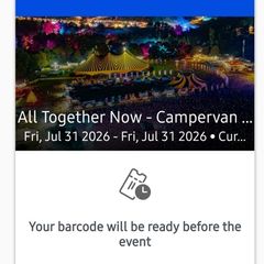 Pending collection - ATN 2026 campervan ticket