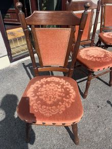 Set of 4 Beautiful Vintage Solid Wood Chairs 200