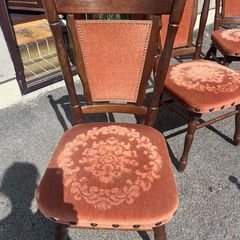 Set of 4 Beautiful Vintage Solid Wood Chairs 200