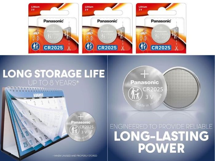 Panasonic CR2025 Lithium Coin Cell Batteries | 3V | 5 Pack | Brand New