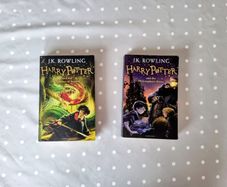 Harry Potter & the philosopher's stone paperback book and the Chamber Of Secrets