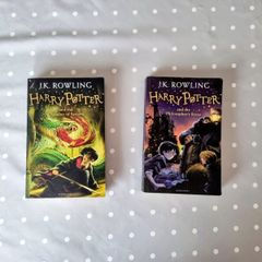 Harry Potter & the philosopher's stone paperback book and the Chamber Of Secrets