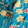 Makani Teal botanical floral midi skirt S/M 10/12 Image 5