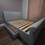 King Size, Grey Lucia Upholstered Bed Frame Image 4