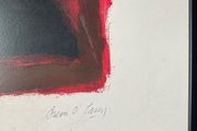 print Breon O'Casey Signed  in the plate Abstract Modernist Print  Framed 29.5 x 21.5 inches