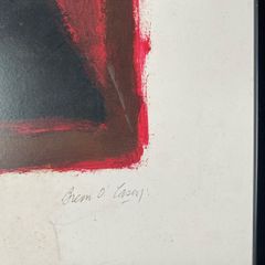 print Breon O'Casey Signed  in the plate Abstract Modernist Print  Framed 29.5 x 21.5 inches