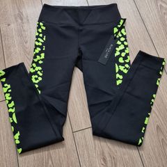Black/Neon Yellow Leggings size M