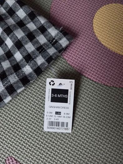 3-6m, With Tags Soft Checkered Dress