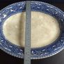 Antique Victorian Blue and White Platter, Unknown Maker in the Temple Pattern circa 1870 Image 9