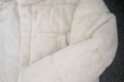 cream heavy fur effect puffa