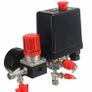 BRAND NEW Arrival Air Compressor Pressure Valve Switch Manifold Relief Regulator Gauges 180PSI 240V 45x75x80mm Image 4