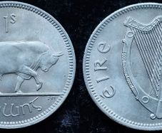 [#383] - Ireland 1968 | 1 Shilling | 1s | Bull | KM.14a | MS