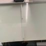 Study/ Office table Used but in great condition This is a modern minimalist table with a sleek white finish and a glass top Image 4