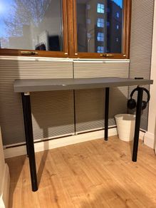 Grey desk 120x60 cm