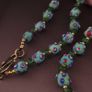 Vintage Venetian Style Skunk Eyes GlassBeads Necklace Image 3