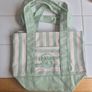 Trader Joe's Striped Mini Canvas Tote Bag Image 3